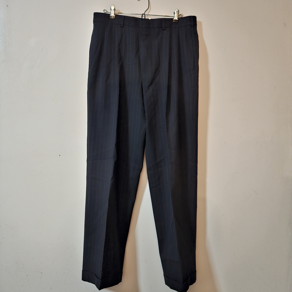 Brooks Brothers Men's Black Pinstripe Pants Size 34
